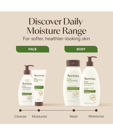 Aveeno Daily Moisturizing Cream with Prebiotic Oat & Shea Butter Body Face & Hand Cream for Normal to Dry Sensitive Skin Hydrates for 48 Hours Fragrance Free & Non-Comedogenic 7.5 oz - Buy Online on GoSupps.com