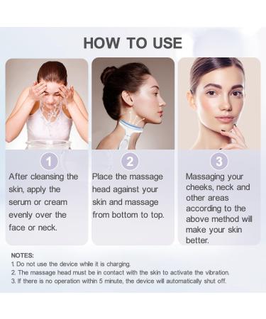 Youngfocus Face-Neck Massager - Vibration & Cooling Red Light Therapy for Anti-Aging & Skin Tightening - White - Buy Online on GoSupps.com