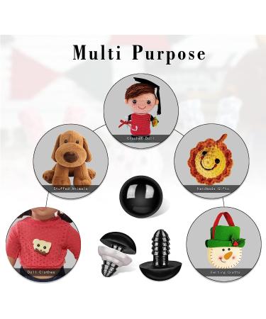 120 Pcs Black Plastic Safety Eyes for Big Stuffed Animals & Dolls | 20-24mm | Craft Supplies - Buy Online on GoSupps.com