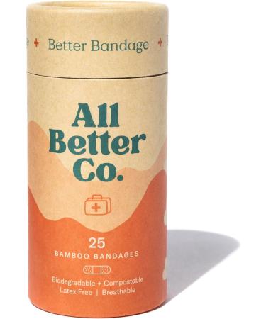 Better Bandage - Organic Bamboo Hypoallergenic & Eco-Friendly Adhesive Bandages - 25 Pack for Sensitive Skin - Buy Online on GoSupps.com