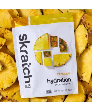 Skratch Labs Pineapple Hydration Drink Mix - 20 Servings - Electrolyte Powder for Exercise and Performance - Non-GMO, Vegan, Gluten Free - 15.5 Ounce - Buy Online on GoSupps.com