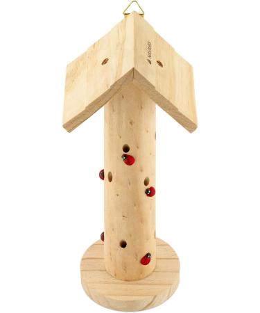 Navaris Wooden Ladybird Habitat - Hanging Ladybug House Shelter for Garden - Handcrafted Pinewood Insect Hotel for Bug Hibernation - Buy Online on GoSupps.com