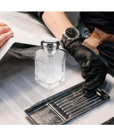 Beaupretty Clear Glass Push Down Dispenser Bottle for Nail Polish and Makeup Remover 180ML Empty One Touch Glass Pump Dispenser with Flip Top Cap - Buy Online on GoSupps.com