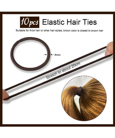 80pcs Brown Invisible Hair Bun Net Set - Teenitor Elastic Edge Mesh Hair Nets with U Shape Bun Pins and Hair Bands for Girls and Women - Buy Online on GoSupps.com
