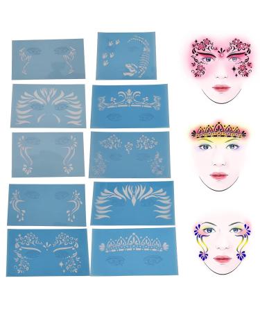 Reusable Face Painting Templates - 10 Safe Eco-Friendly Sheets for Parties & Stage Appearances - Buy Online on GoSupps.com
