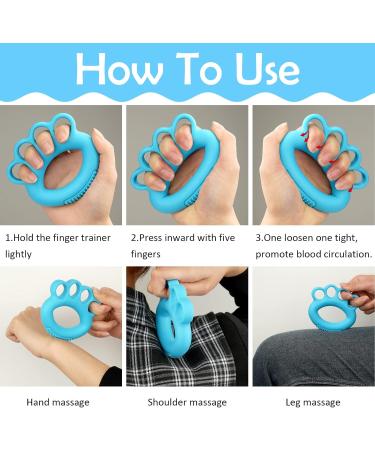 Hand Trainer Set - 3 Silicone Finger & Forearm Trainers for Muscle Building Climbing & Fitness (3 Colors) - Buy Online on GoSupps.com