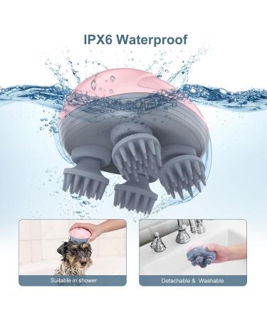 Ankilo Wireless Electric Head & Body Massager - Scalp & Cat Massager with 4 Interchangeable Kneading Heads - Pink Rose for Hair Growth & Full Body Relaxation - Buy Online on GoSupps.com