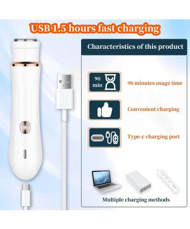 YWZLHWZFZ Electric Razor for Women: 4-in-1 Painless Trimmer for Facial Hair Removal, Rechargeable Shaver for Bikini, Eyebrows, Nose, Arms, Legs - Buy Online on GoSupps.com