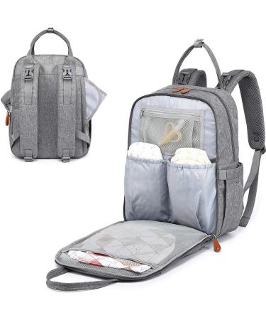 BabbleRoo Baby Diaper Bag/Backpack - Casual Gray Diaper Backpack for Stylish Parenting | International Shipping Available - Buy Online on GoSupps.com