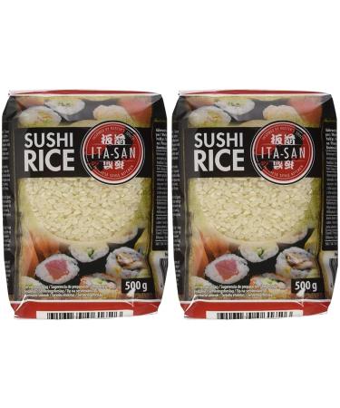 ITA-san sushi rice round grain 1. Quality 100% variety quick and easy prepared vegan halal gluten-free (1 x 500 g) (pack with 2) 1 500 g (2 pack)