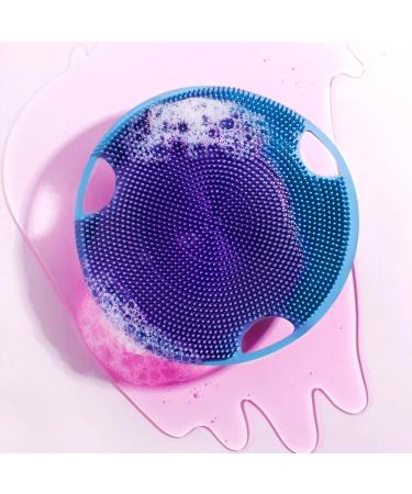 Boie USA Flat Body Scrubber - Soft Silicone Exfoliating Shower Brush Antimicrobial Loofah Replacement for All Skin Types - Pink - Buy Online on GoSupps.com