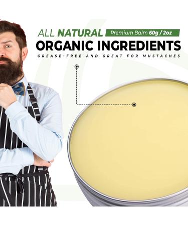 Men's Leave-in Conditioner Beard Balm Set - Natural Ingredients for Beard Grooming, Softening, and Styling - 2 Pack - Buy Online on GoSupps.com
