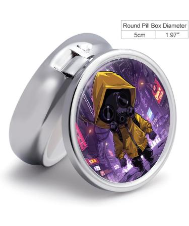 Travel Pill Box - 3 Compartment Portable Medicine Organizer | Yellow Hoodie Design for Purse & Pocket - Buy Online on GoSupps.com