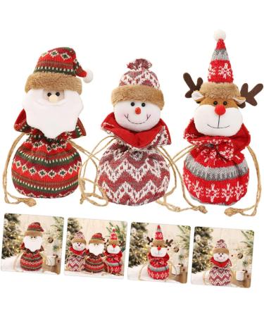 Healvian 3pcs Apple Bag Candy Bag Kids Candy Holiday Bag Christmas Wrapping Bag Storage Rack Snack - Buy Online on GoSupps.com