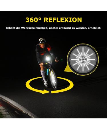 Terjbg 36 x Bike Spoke Reflectors - 360 Visibility Cat Eyes for Night Safety | Easy Assembly - Buy Online on GoSupps.com