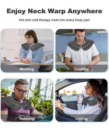 Microwave Heating Pad for Neck and Shoulders - Large Weighted Wrap for Pain Relief - Buy Online on GoSupps.com