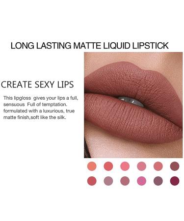 Bonnie Choice Store 18PCS Matte Liquid Lipstick Set Long-Lasting Nude Shades | Waterproof & High Pigmented Lip Gloss Set for Women - Buy Online on GoSupps.com