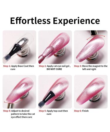 Cat Eye Gel Nail Polish 16ml - Sapphire Blue Holographic Glitter UV/LED Nail Art & DIY Manicure with Magnetic Stick - Buy Online on GoSupps.com