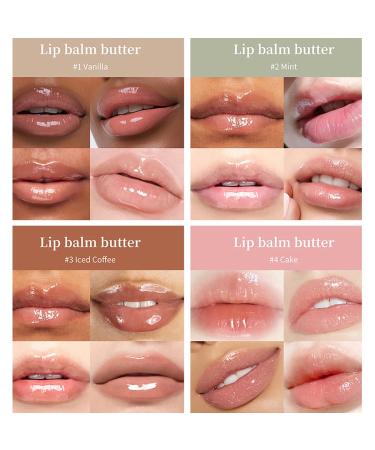 4 Flavors Butter Lip Balm Set Nourishing And Hydrating Lip Gloss Long-Lasting Moisturizing Non-Sticky Lip Tint Soothes And Softens Dry Lips Natural Ingredient Lip Care (4 Flavors) - Buy Online on GoSupps.com