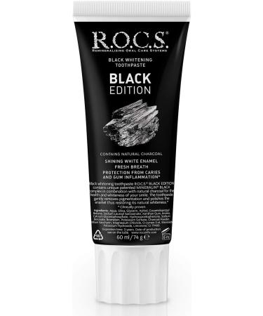 Buy ROCCS Black Edition Black Toothpaste 74g - Premium Whitening & Natural Care | International Shipping Available - Buy Online on GoSupps.com