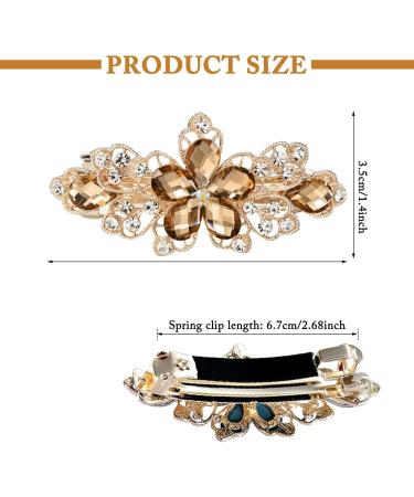 3 Pieces Vintage Crystal Barrette Clip Women's Hair Barrette with Rhinestones and Crystals Crystal Wedding Hair Barrette with Rhinestones Hair Accessories for Women and Girls - Buy Online on GoSupps.com
