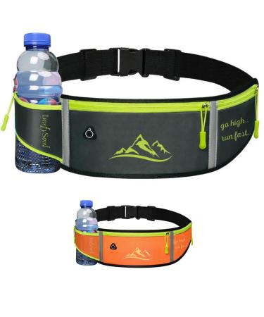 INUFYSOUL PLASSERS FOR CHORE - Running bag Jogging for men - Hip pocket for drinking bottle sports belt running Belt for jogging running hiking fitness - for all smartphones (gray)