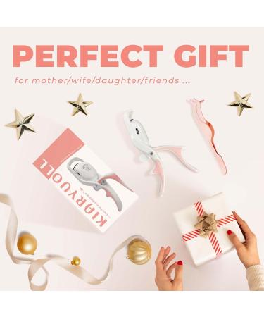Electric Heated Eyelash Curler Kit - Professional Hot Lash Therapy Tool Rechargeable & Battery Powered Perfect for All Eye Types - Cotton Candy White - Buy Online on GoSupps.com