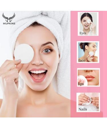 Mupkins | Pretty Pack of 3 Pure Cotton Wool Pads- Organic Cotton Pads for Makeup Cleansing Nail Varnish Polish Remover and Baby Pads. 240 Pcs (Pack of 3) - Buy Online on GoSupps.com