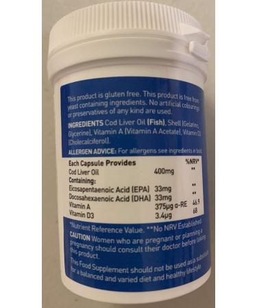 Valupak 6 x Cod Liver Oil 400mg Capsules - 30's - Omega-3 Supplement - Buy Online on GoSupps.com