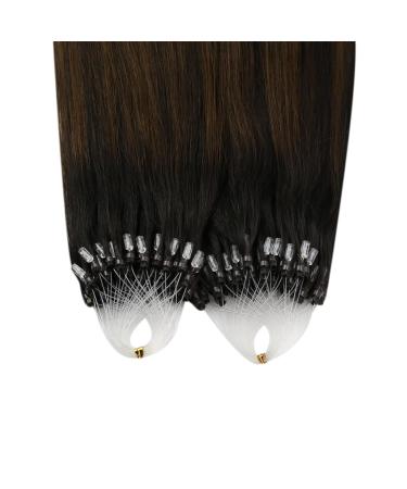 Ugeat Real Hair Microring Extensions - Brown Balayage Micro Loop 50g 35cm | #2/6/2 Smooth Quality - Buy Online on GoSupps.com