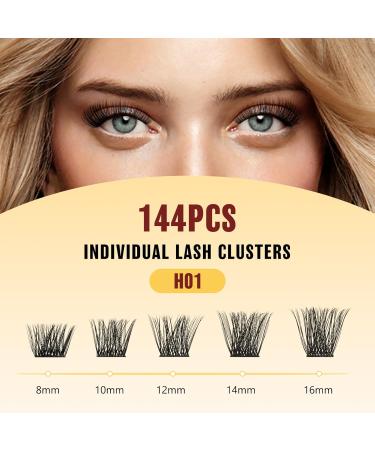 QUEWEL DIY Lash Extension Kit - Waterproof Lashes Clusters Applicator Tool Glue Remover for Natural Look at Home - Buy Online on GoSupps.com