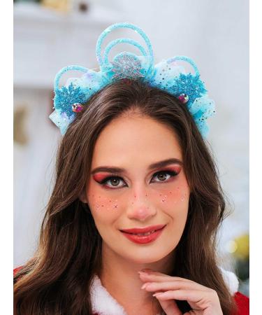 IYOU Sknowflake Headband Blue Light up Hair Hoop Costume Christmas Hair Accessories for Girls - Buy Online on GoSupps.com