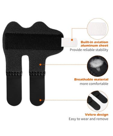 Moicainy 4-Piece Medical Finger Rails Set - Bandages for Middle Small Index & Ring Fingers - Black Finger Support - Buy Online on GoSupps.com