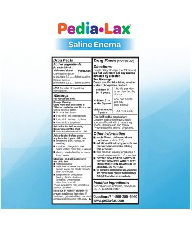 6-Pack Fleet Pedia-Lax Child Enema 2.25 oz - Constipation Relief for Kids - Buy Online on GoSupps.com