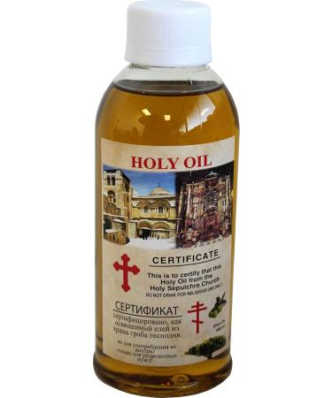 Holy Land Market Holy Anointing Oil from Jerusalem - Holy Sepulcher 200ml Special Box with Certificate Olive Wood Cross on top Holy Oil from Jerusalem 7 Fl Oz (Pack of 1) - Buy Online on GoSupps.com