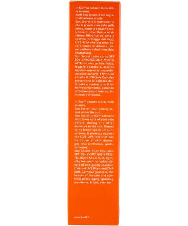 Korff Sun Secret Protective Body Sunscreen Lotion light silky and anti-aging texture very high protection water resistant SPF50 100 ml - Buy Online on GoSupps.com