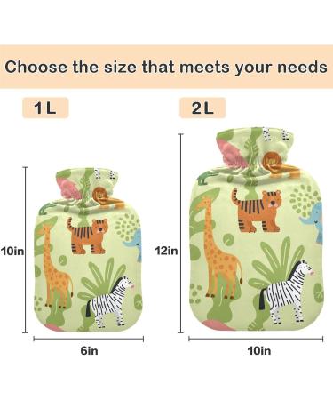 Buy Naanle Jungle Animals Tiger Hot Water Bottle - 2L Transparent Heat Therapy for Pain Relief | Ideal for Bed & Hand/Foot Comfort - Buy Online on GoSupps.com