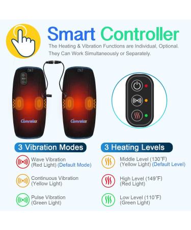 Knee Massager with Heat & Vibration - Ultimate Pain Relief Heating Pad & Brace for Knee Joint Pain - 3 Modes & Levels - AC Adapter Included - Buy Online on GoSupps.com
