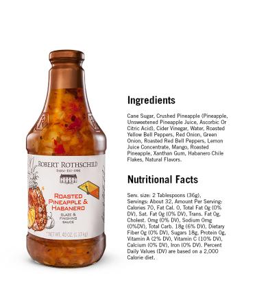 Robert Rothschild Farm Roasted Pineapple & Habanero Gourmet Glaze - Sweet & Spicy Marinade - 40 Oz (Pack of 2) - Buy Online on GoSupps.com
