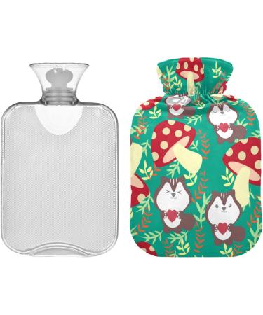 Hot Water Bottle with Squirrel Mushroom Cover - 2L Heating Bag for Pain Relief & Cramps - Buy Online on GoSupps.com