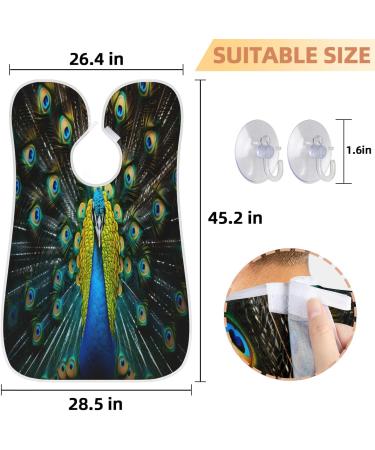 Animal Peacock Beard Bib Apron | Beard Hair Catcher for Men | Perfect Father's Day & Anniversary Gift | Durable Beard Bib with 2 Suction Cups - Buy Online on GoSupps.com