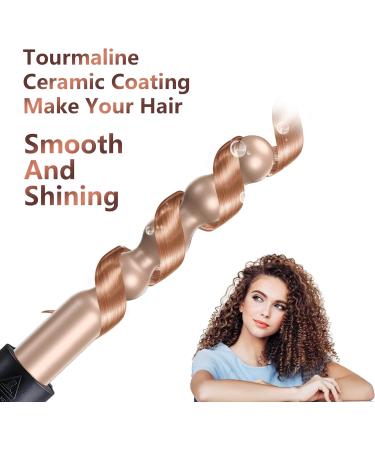 5-in-1 Interchangeable Curling Iron Set | Instant Heat-Up Ceramic Wands | Beach Waver for Short & Long Hair | Gold - International Shipping Available - Buy Online on GoSupps.com