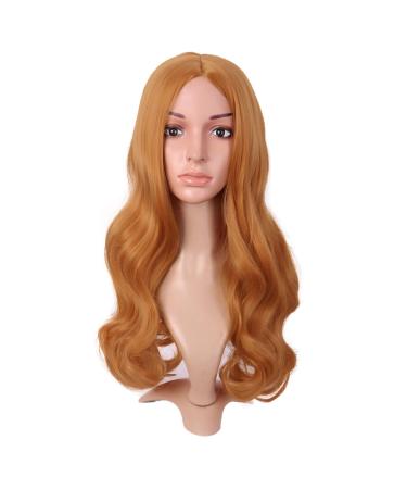 MapofBeauty Bangs Synthetic Fiber Curly Hair Fibers Middle Cosplay Wig (Golden Orange) - Buy Online on GoSupps.com