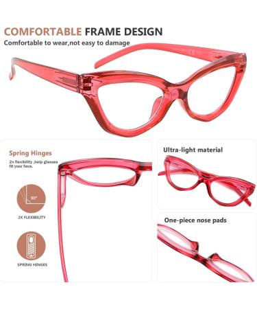 Eyekepper 4-Pack Cat-Eye Reading Glasses for Women | Stylish +2.25 Strength | Chic Readers Set - Buy Online on GoSupps.com