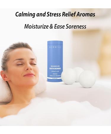 Magnesium Bath Bombs - Post Workout Recovery Sore Muscles Tension - Epsom Salt - Luxury Bubble Bath Spa - Essential Oil Infused Bath Bombs Vanilla Cinnamon Orange Perfect Stocking Stuffers Gift - Buy Online on GoSupps.com