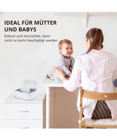 Cheerhom Baby Wet Wipes Storage Box - Beige Moisture Box for Home & Office | 18 x 12.2 x 7cm - Buy Online on GoSupps.com
