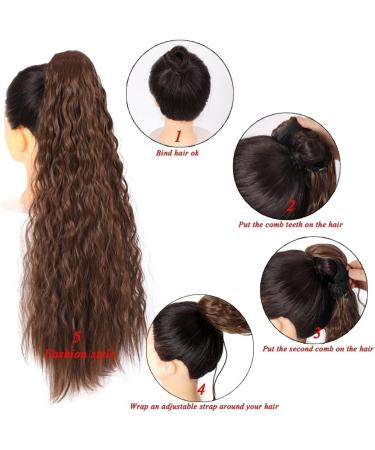Hair Extensions 24" Long Curly With Drawstring Puff Ponytail Hair Extension Synthetic Ponytail Hair Clip Bun for Women's Everyday Use Hair Pieces For Women (Color : 06 Size : 24 inch) 24 inch 06 - Buy Online on GoSupps.com