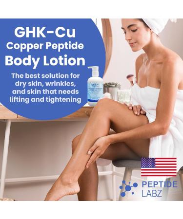 Copper Peptide & Hyaluronic Acid - Body Lotion - Anti-Aging Skin Firming & Hydrating Formula 10 Fluid Ounce - Buy Online on GoSupps.com