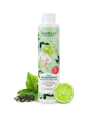 Jean & Len Conditioner Fresh Green Tea & Limette for normal hair ensures a weightless hair feeling balancing care without parabens & silicones vegan 300 ml
