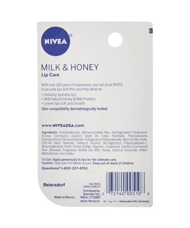 Buy Nivea Lip Care A Kiss of Milk and Honey - Natural Defense (Pack of 6) | Fast International Shipping - Buy Online on GoSupps.com